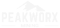 peakworx mining logo industrial modern style